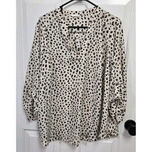 Lush Animal Print Blouse Size 2X